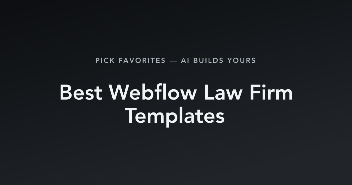 Best Webflow Law Firm Templates with count