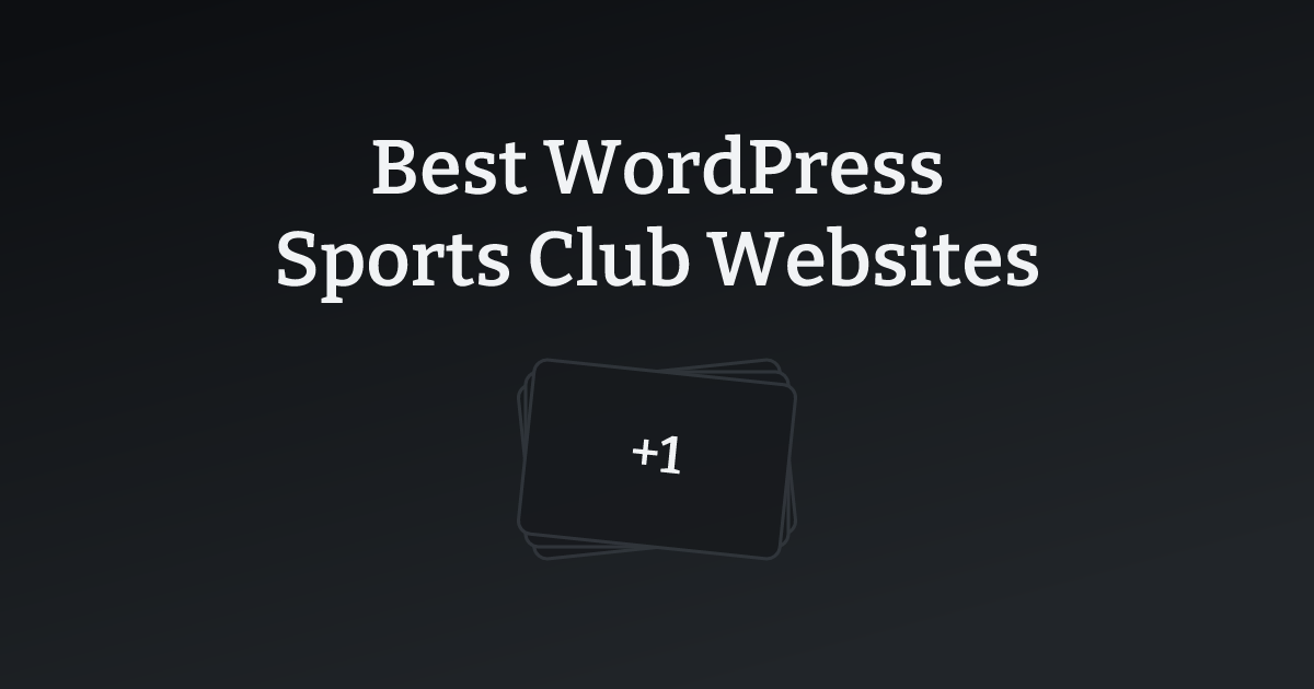 Best WordPress Sports Club Websites with count