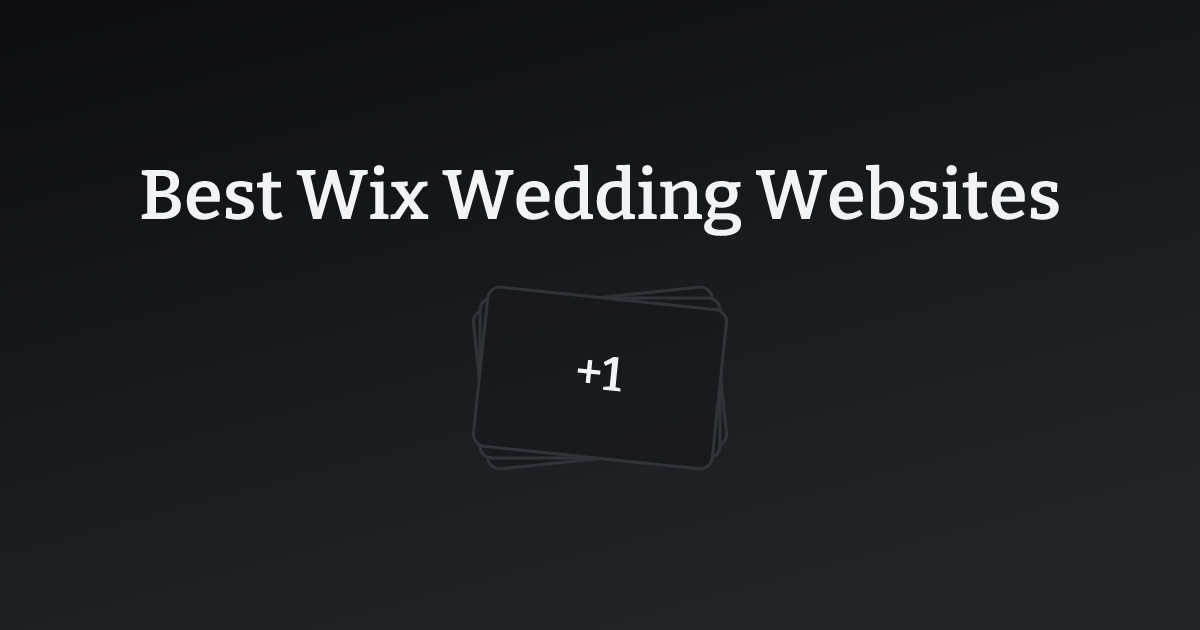 Best Wix Wedding Websites with count