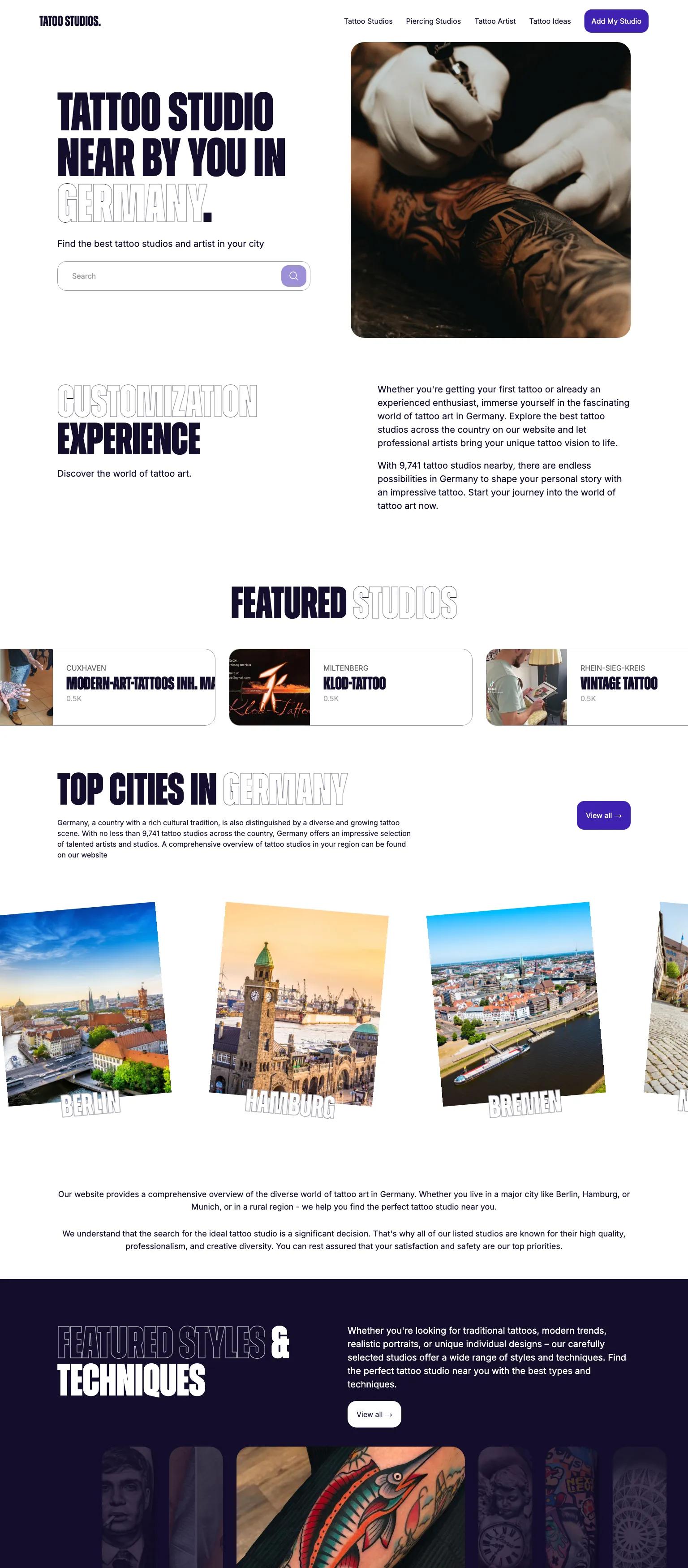 Tattoo Studios screenshot