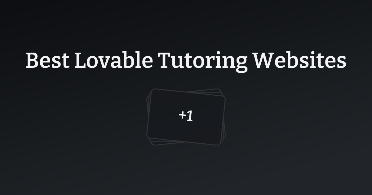 Best Lovable Tutoring Websites with count