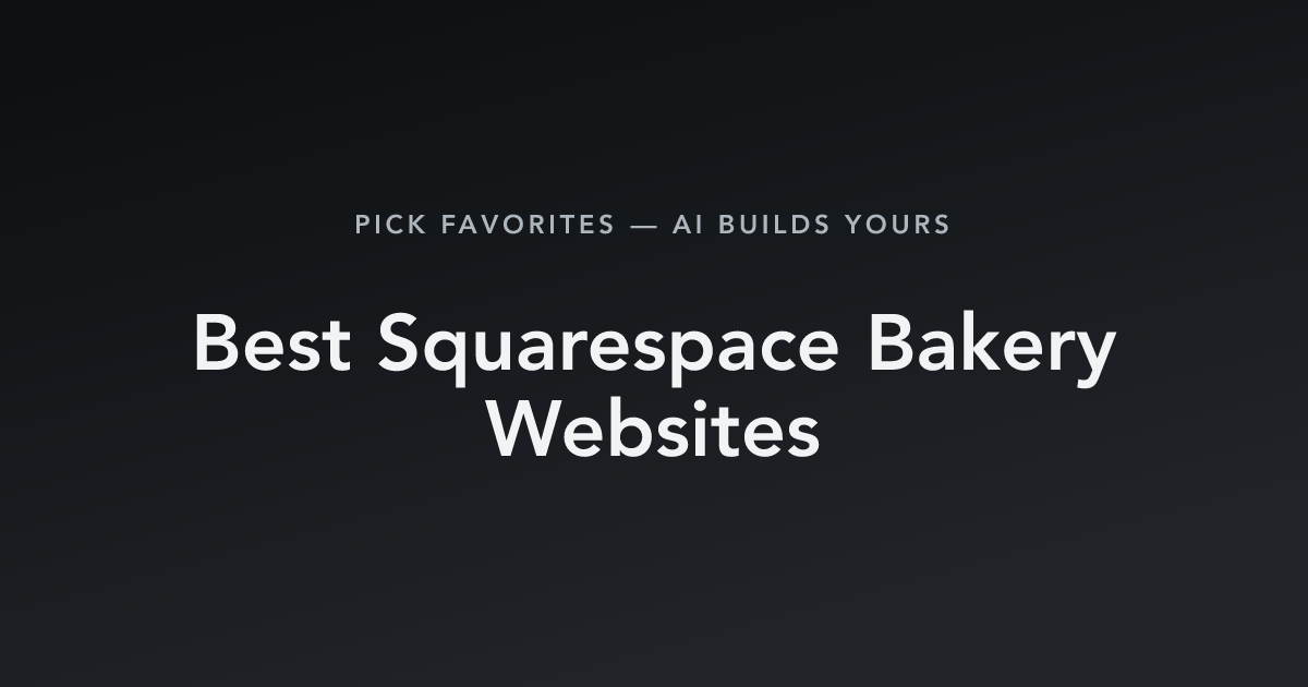 Best Squarespace Bakery Websites with count