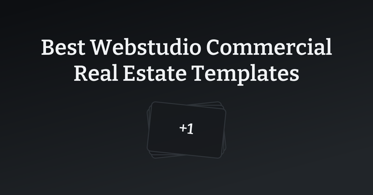Best Webstudio Commercial Real Estate Templates with count