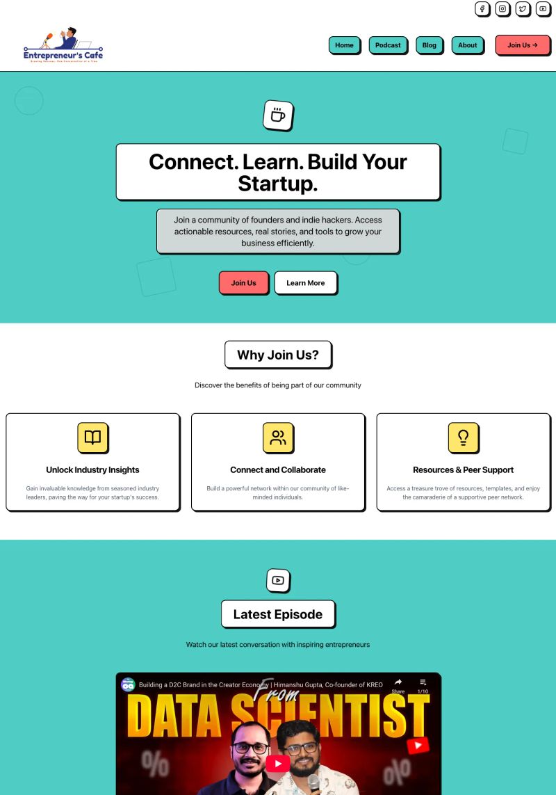 Entrepreneurs Cafe screenshot