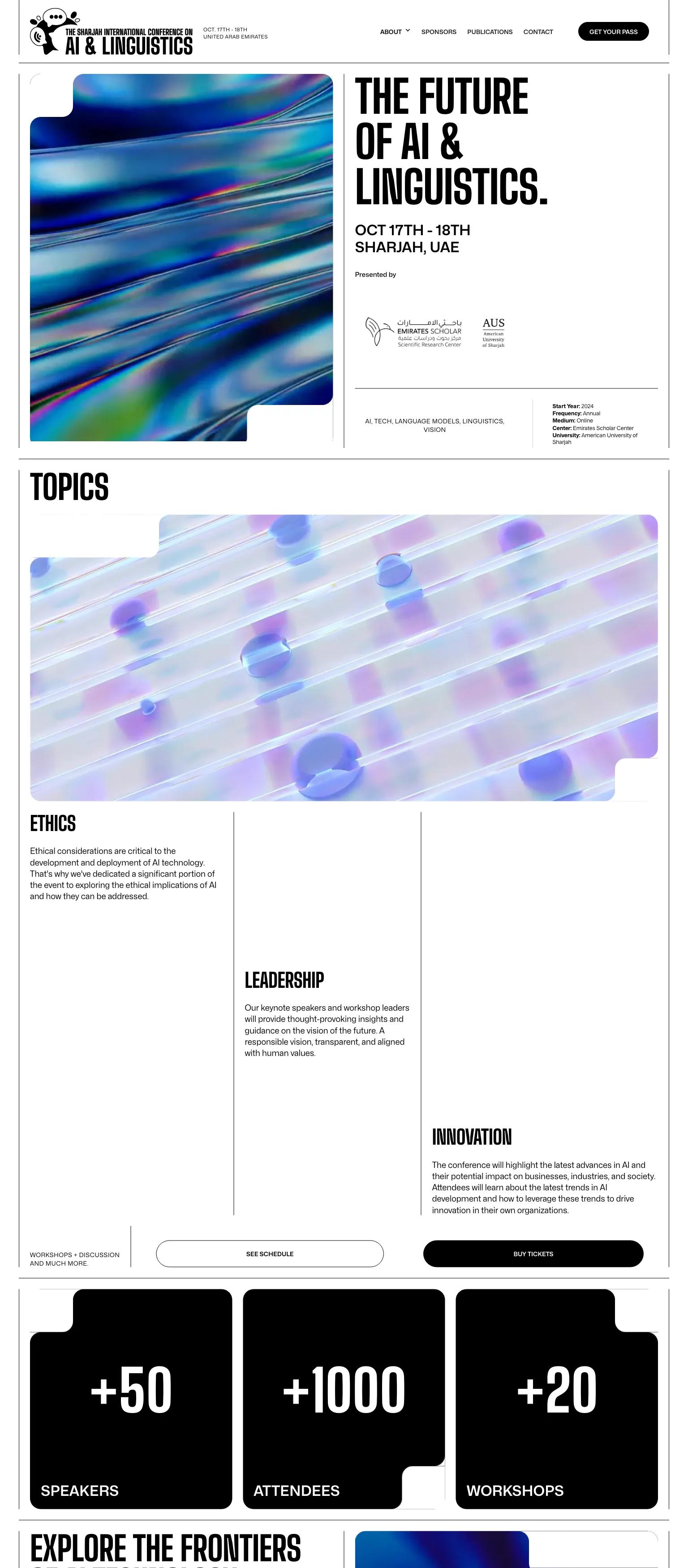 AI Linguistics Conference screenshot