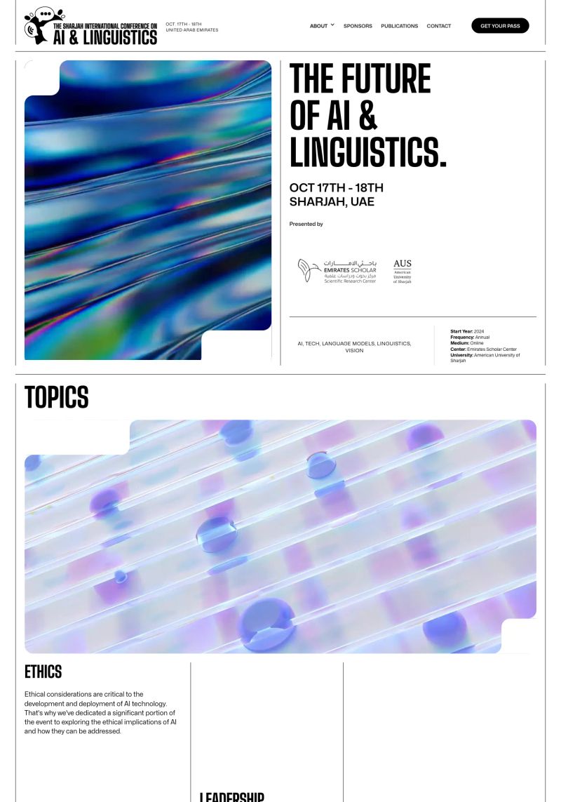 AI Linguistics Conference screenshot