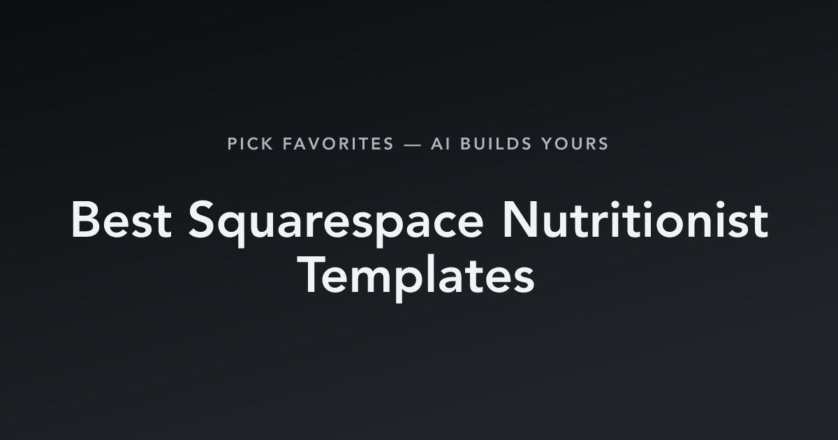 Best Squarespace Nutritionist Templates with count