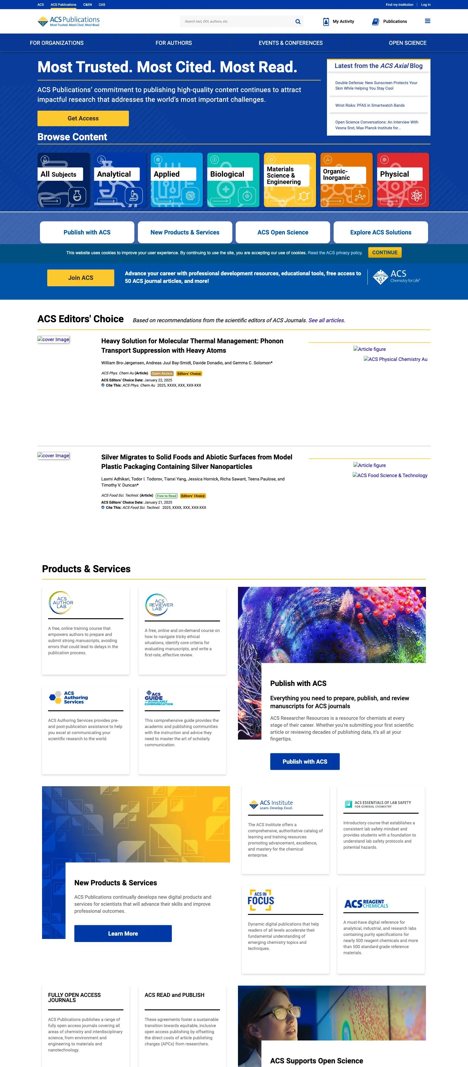 ACS Publications screenshot