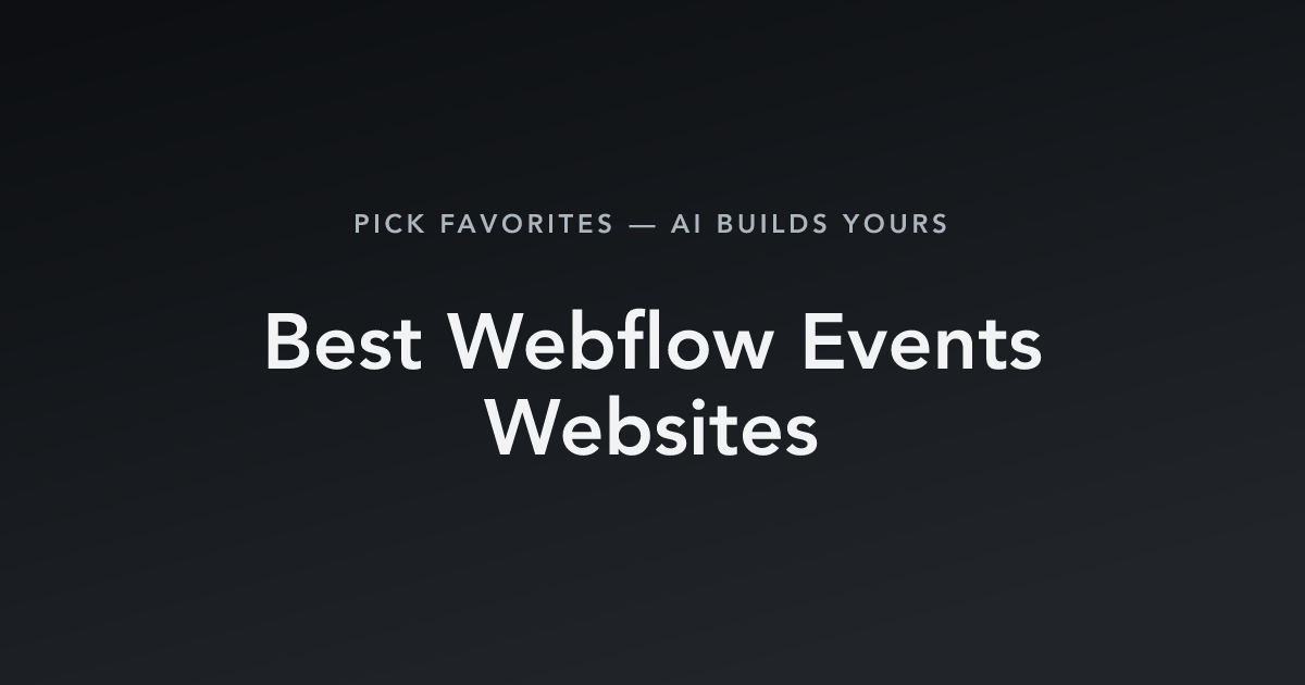 Best Webflow Events Websites with count