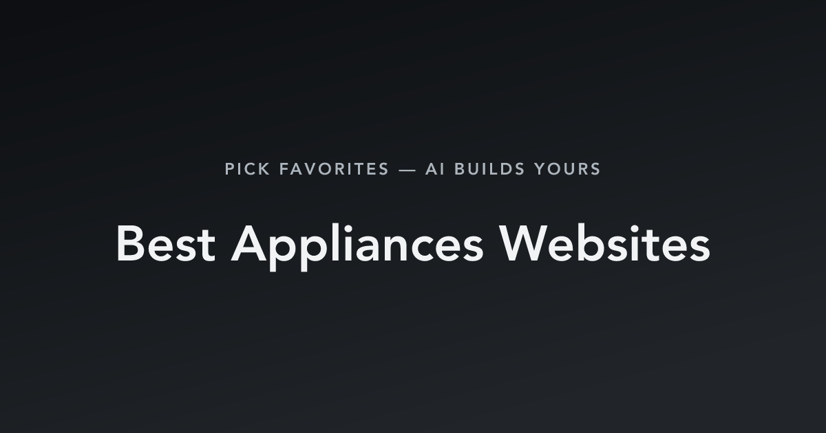 Best Appliances Websites with count