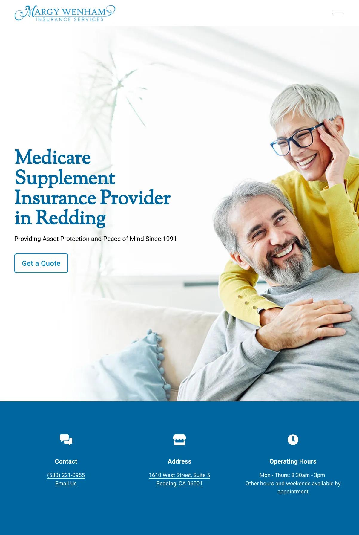 Margy Wenham Insurance screenshot