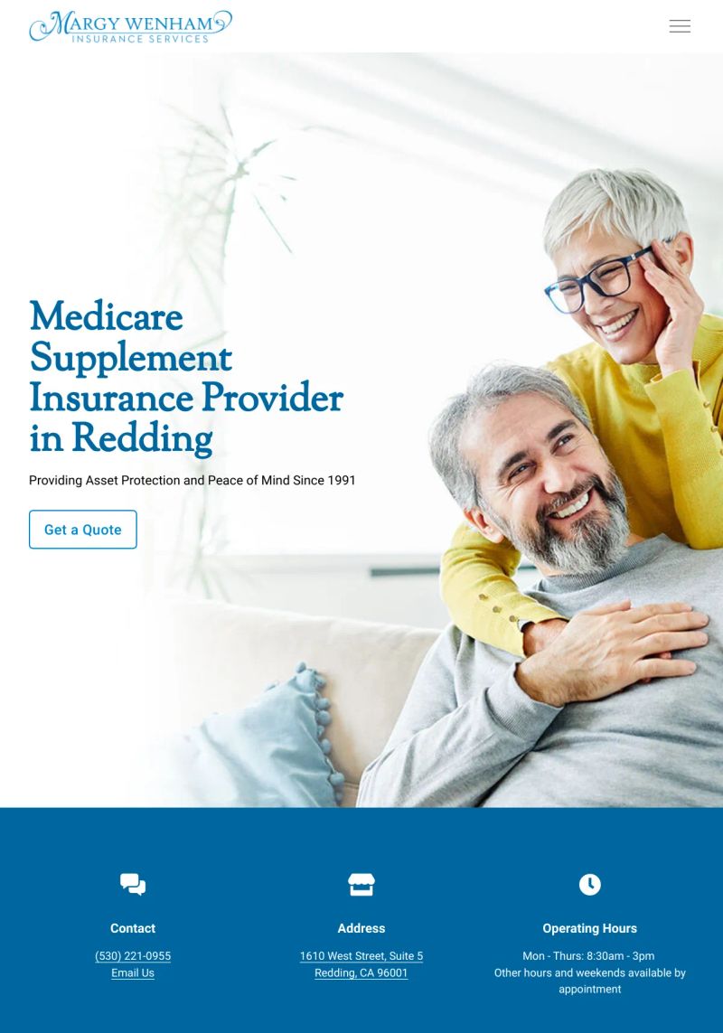 Margy Wenham Insurance screenshot