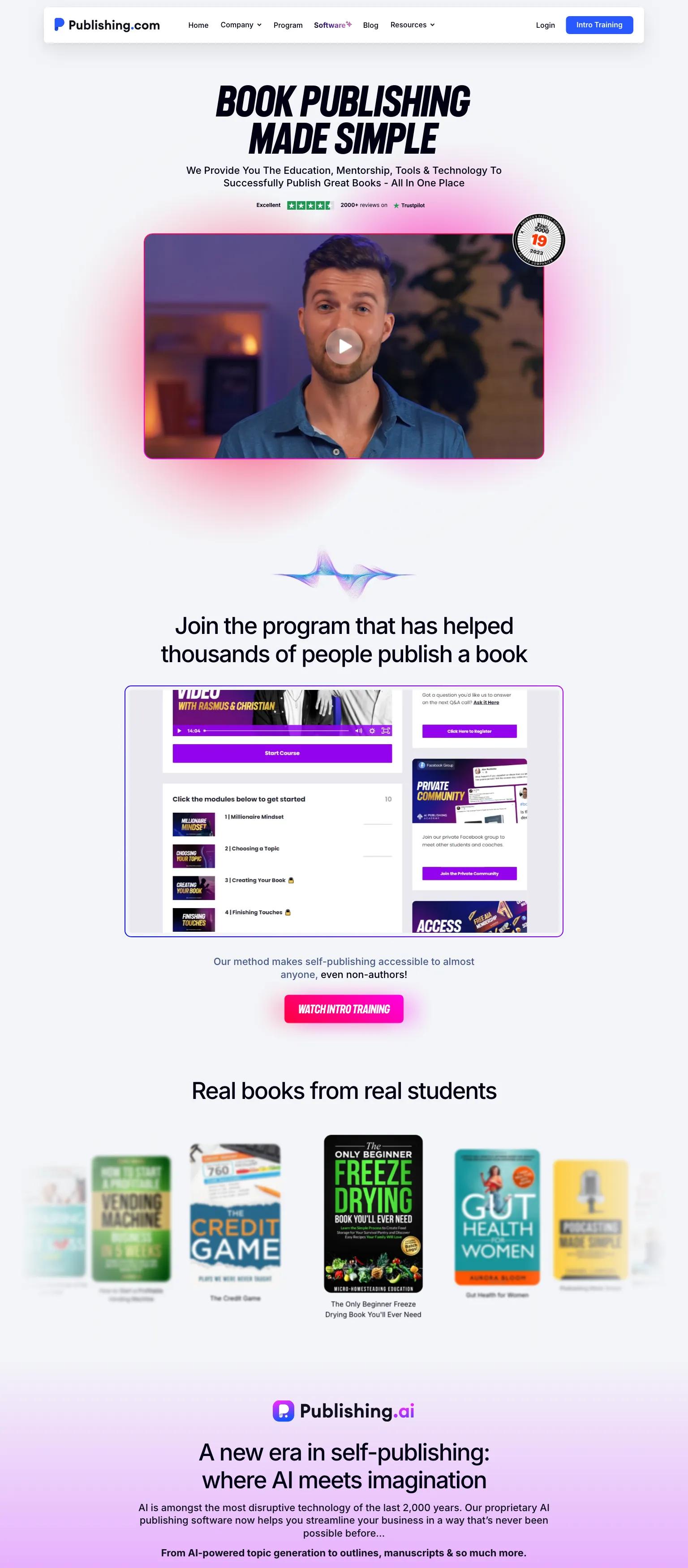 Publishing screenshot