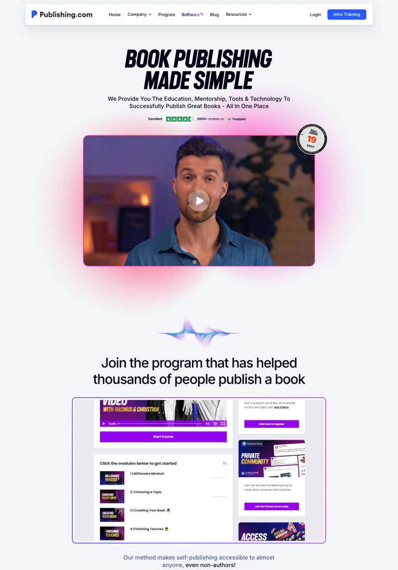 Publishing screenshot