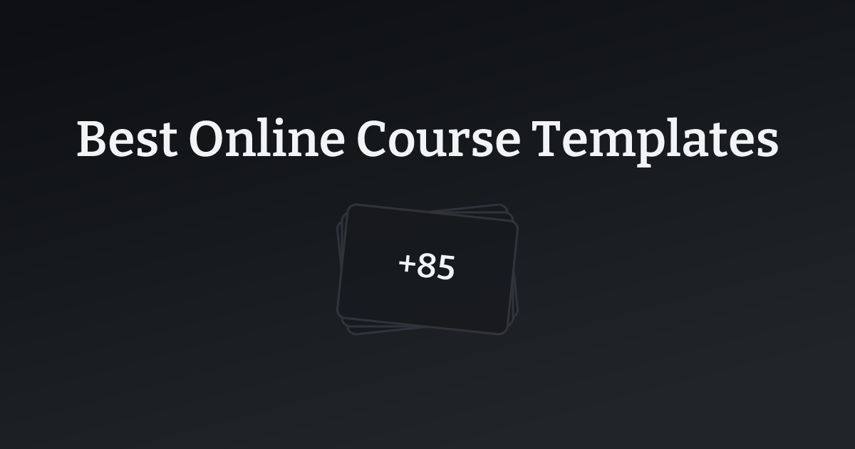 Best Online Course Templates with count