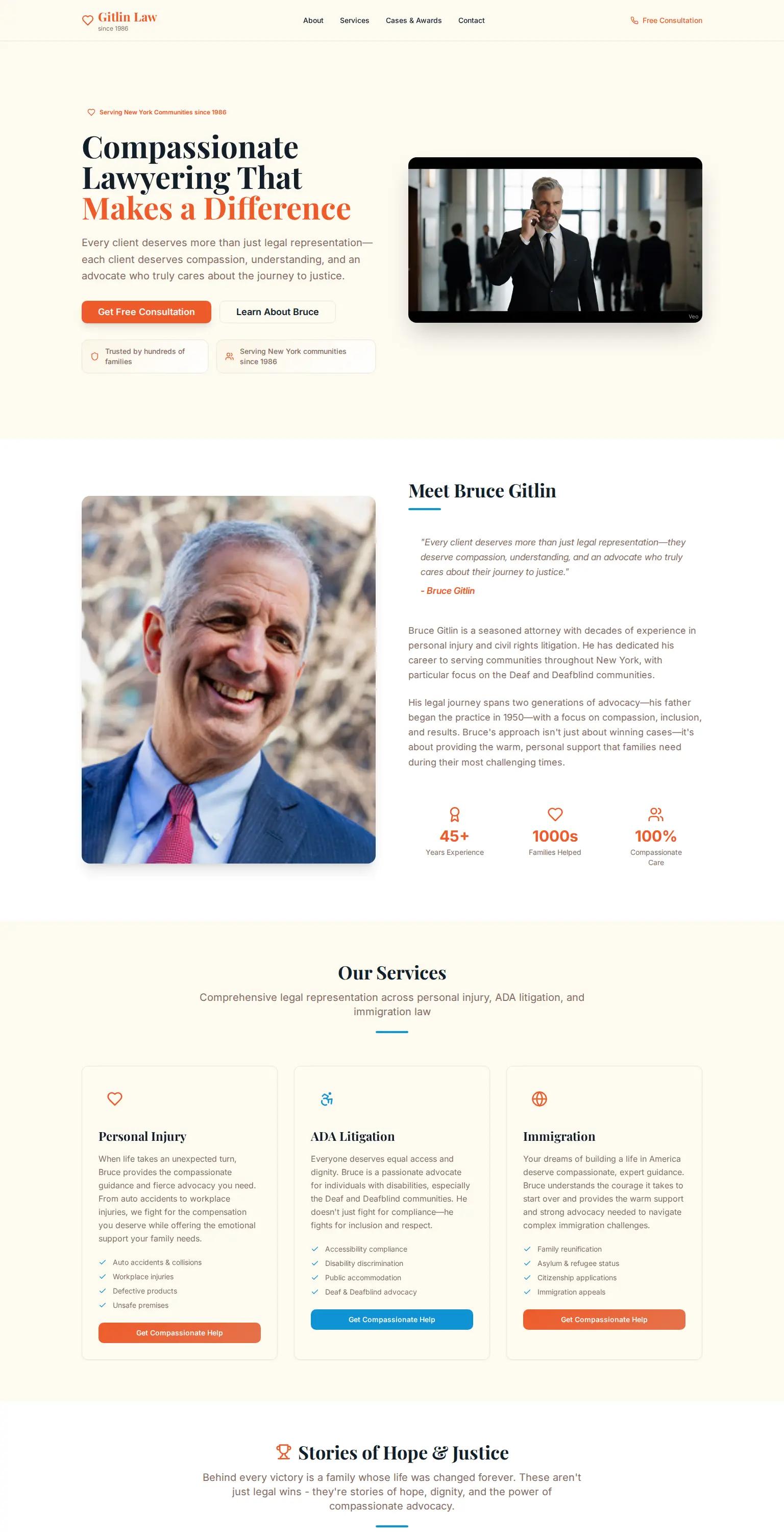 Gitlin Law screenshot