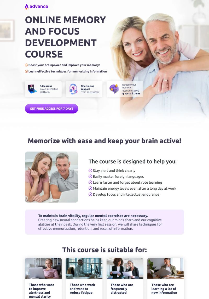 Advance Courses screenshot