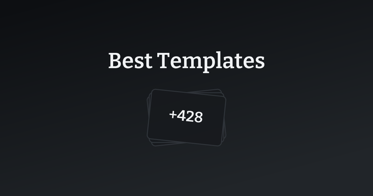 Best Templates with count