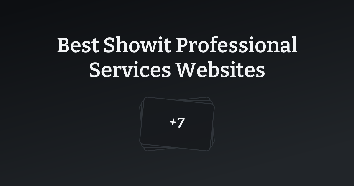 Best Showit Professional Services Websites with count