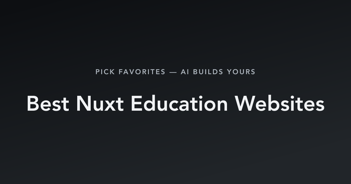 Best Nuxt Education Websites with count