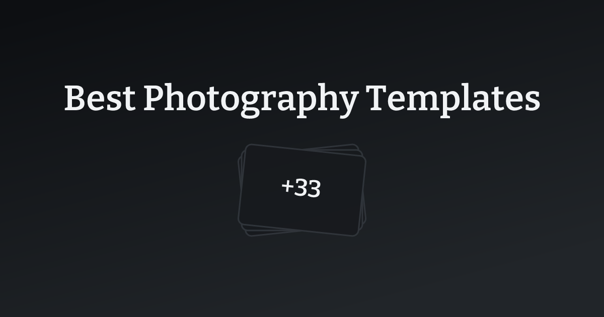 Best Photography Templates with count