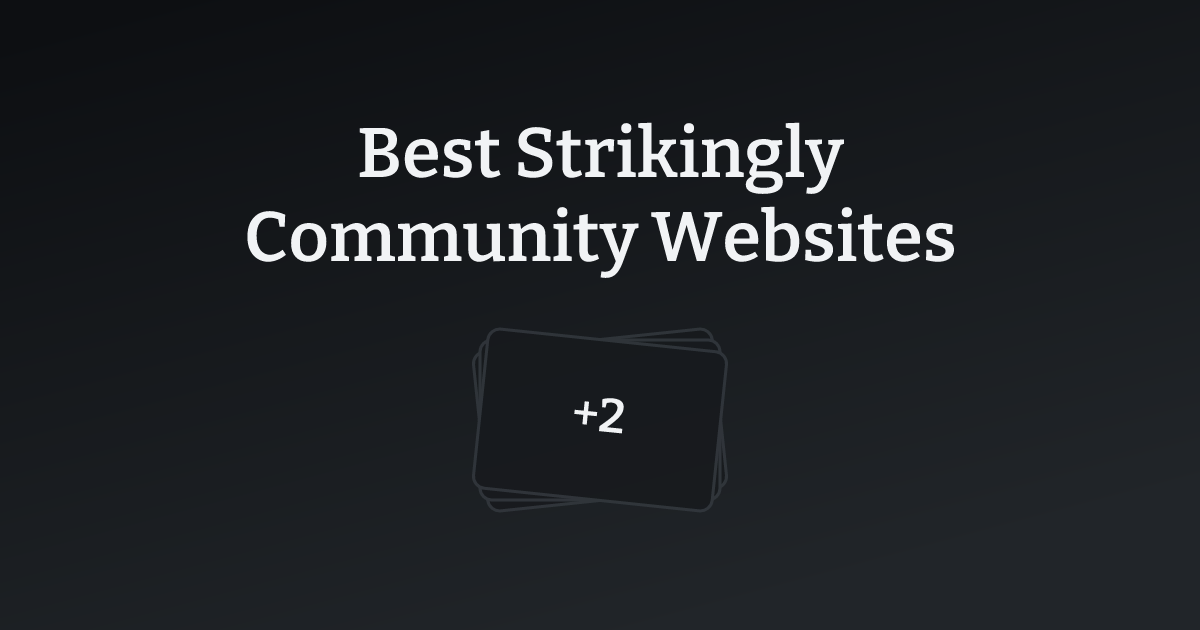 Best Strikingly Community Websites with count