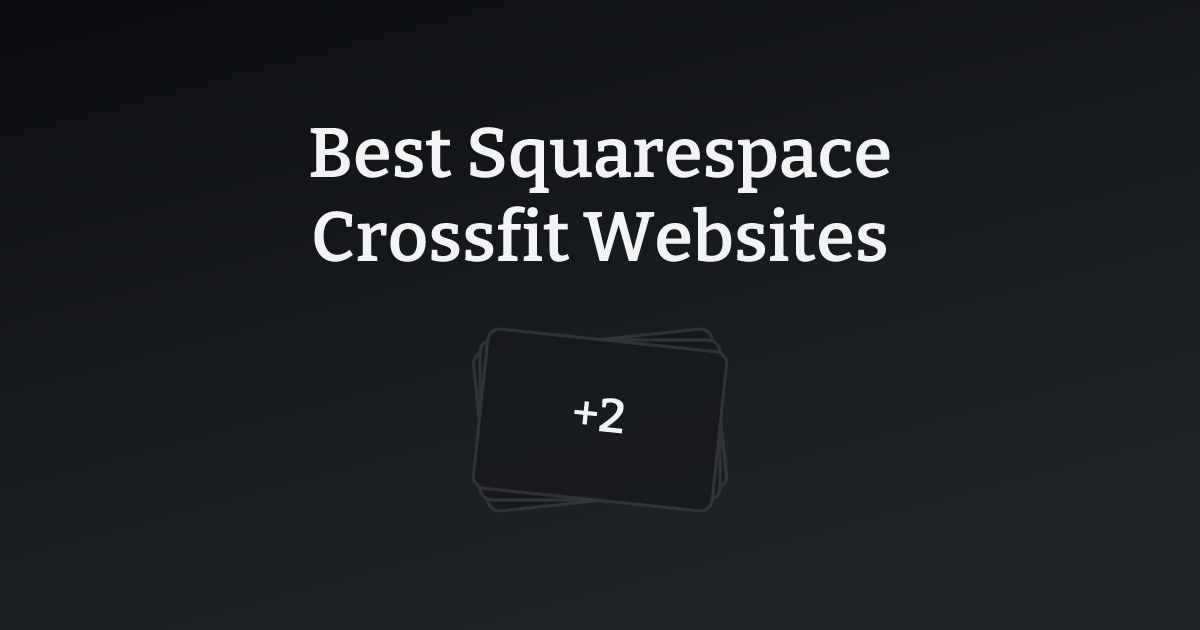 Best Squarespace Crossfit Websites with count