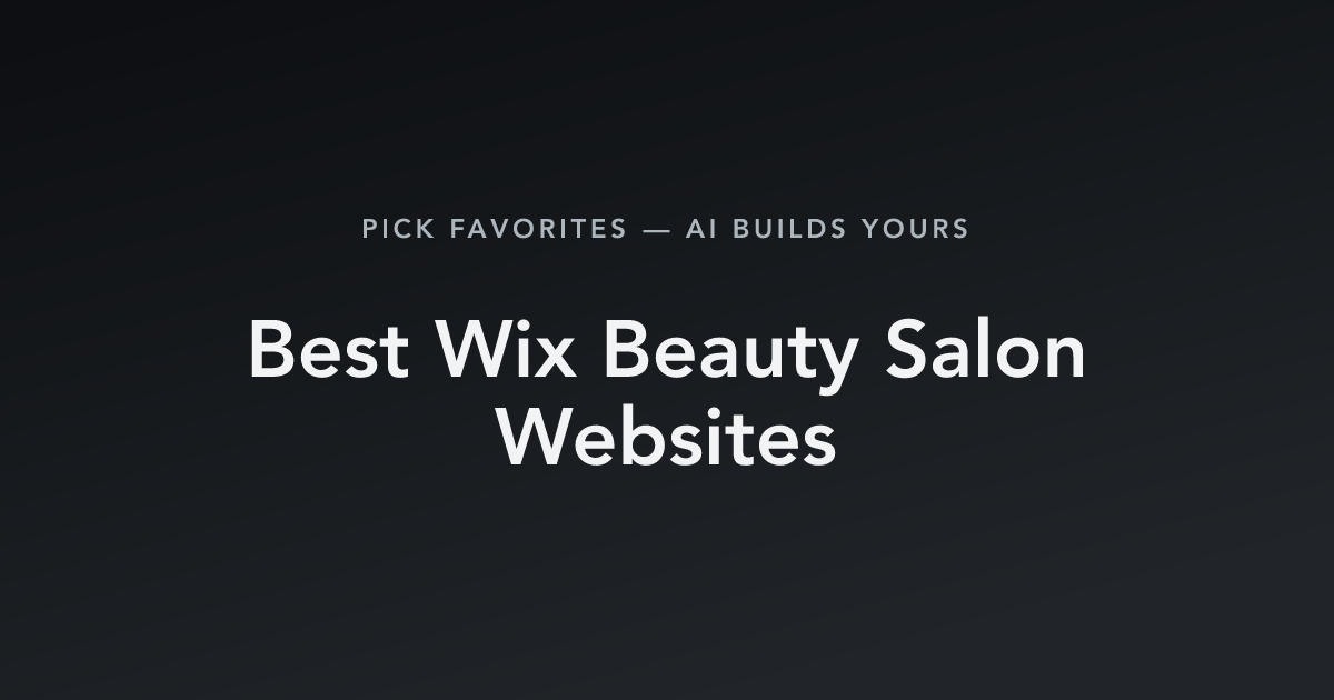 Best Wix Beauty Salon Websites with count