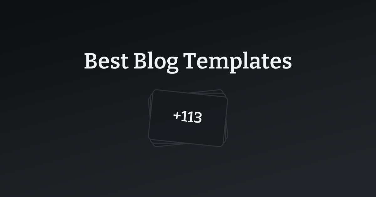 Best Blog Templates with count