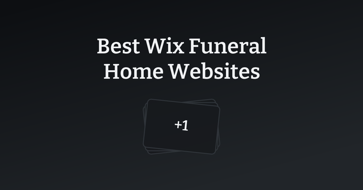 Best Wix Funeral Home Websites with count