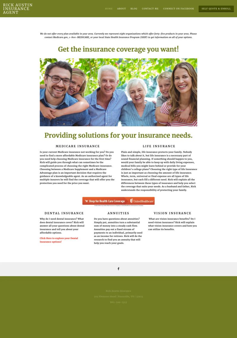 Rick Austin Insurance Agent screenshot