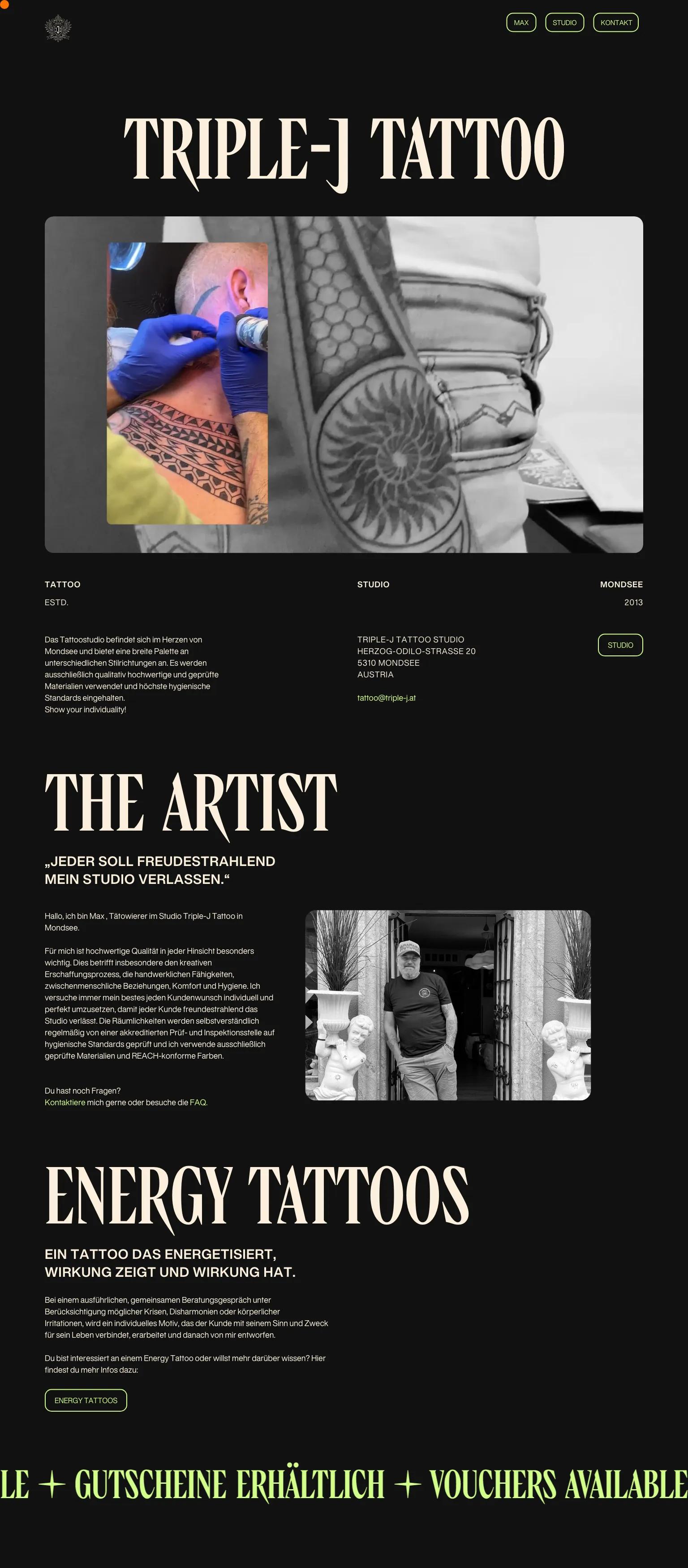 Triple-J Tattoo Studio screenshot