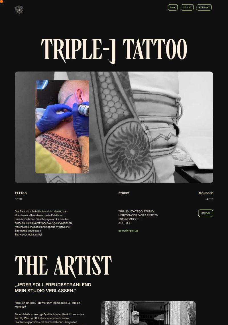 Triple-J Tattoo Studio screenshot