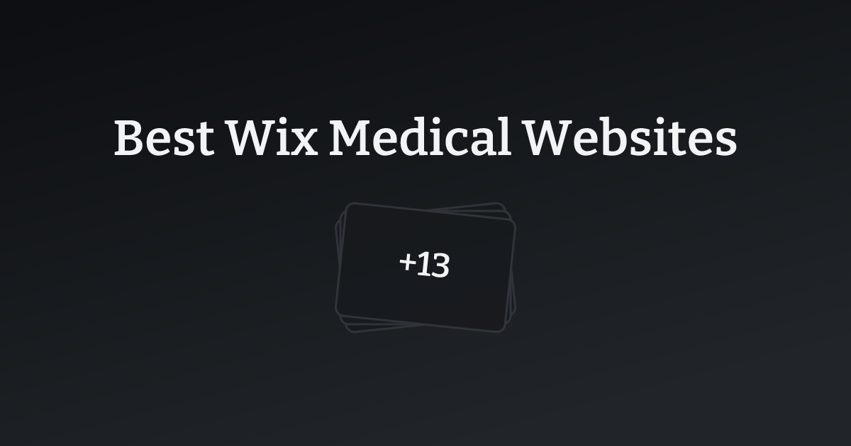 Best Wix Medical Websites with count