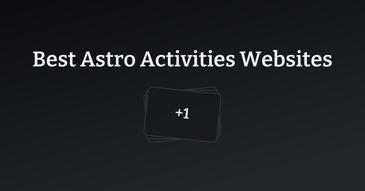 Best Astro Activities Websites with count