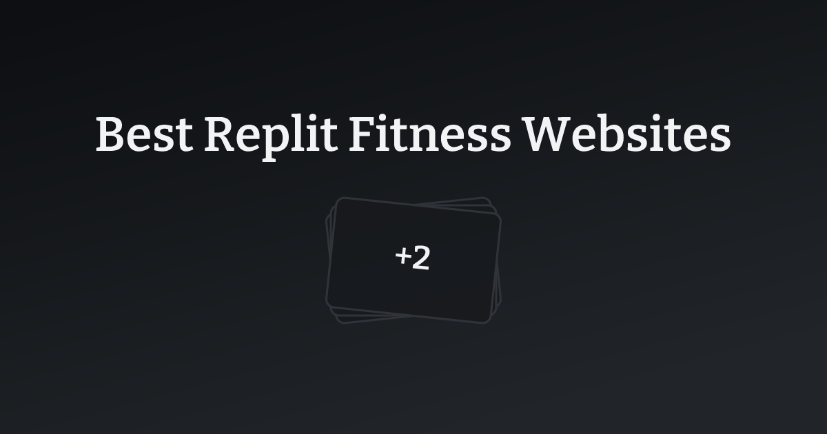 Best Replit Fitness Websites with count