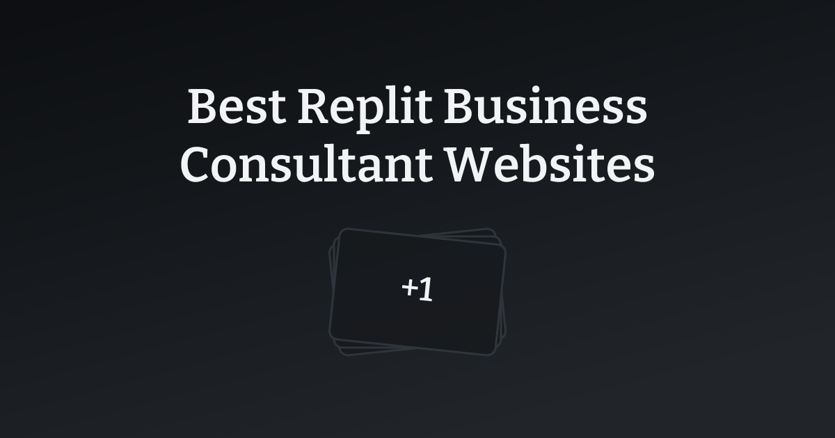 Best Replit Business Consultant Websites with count