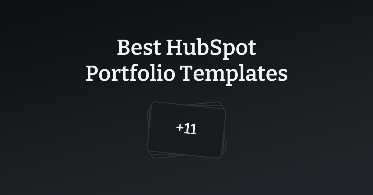 Best HubSpot Portfolio Templates with count