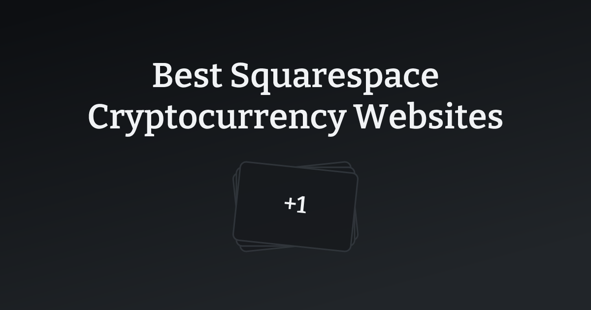 Best Squarespace Cryptocurrency Websites with count