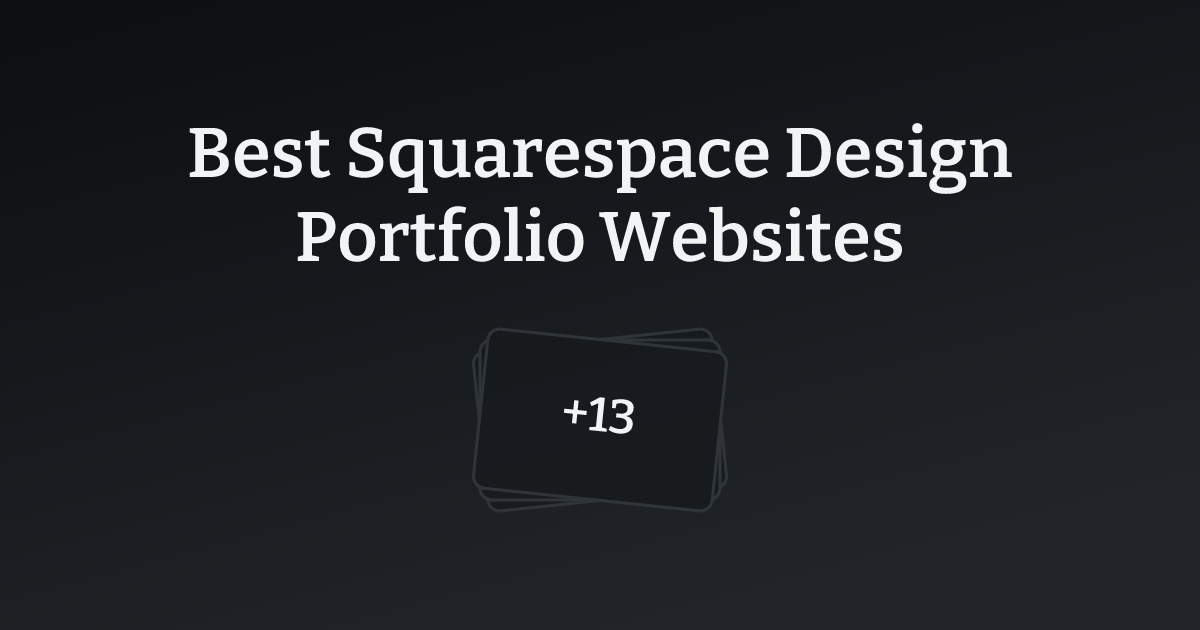 Best Squarespace Design Portfolio Websites with count