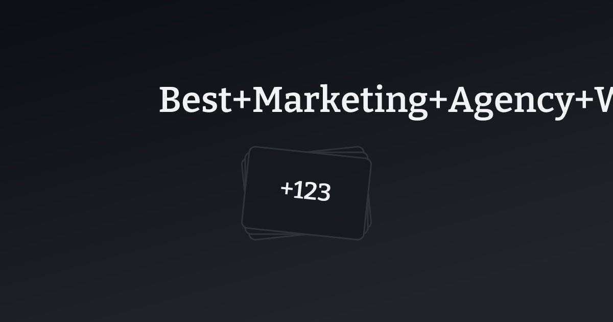 Best Marketing Agency Websites with count