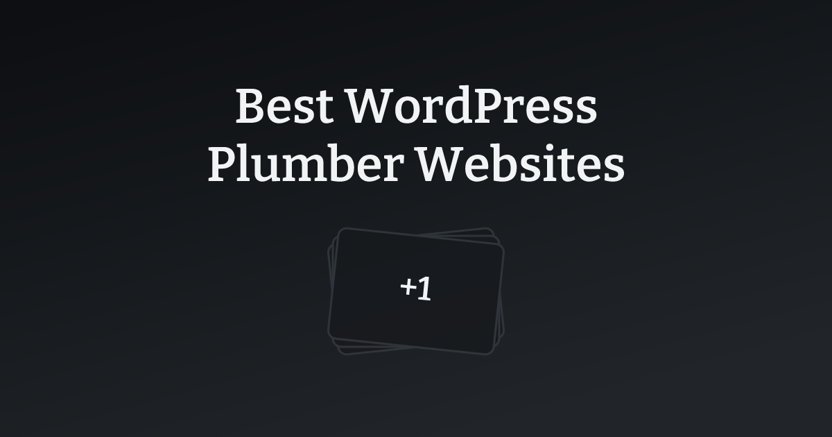 Best WordPress Plumber Websites with count