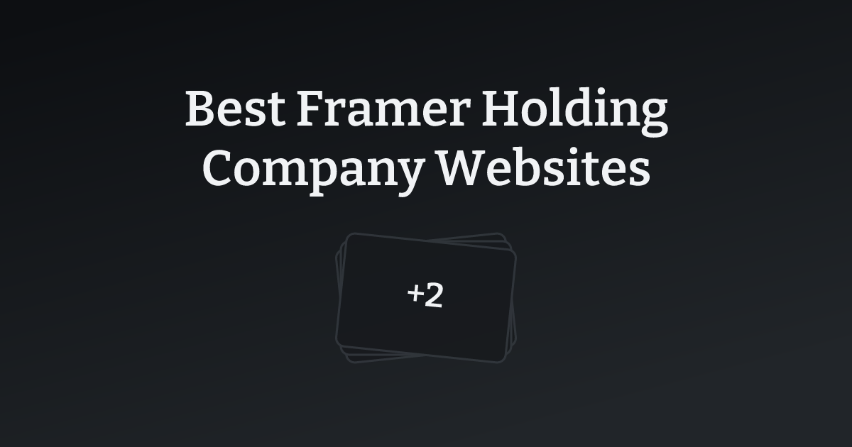 Best Framer Holding Company Websites with count
