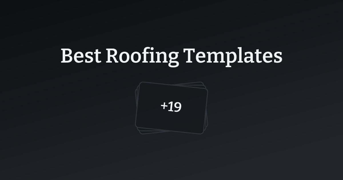 Best Roofing Templates with count