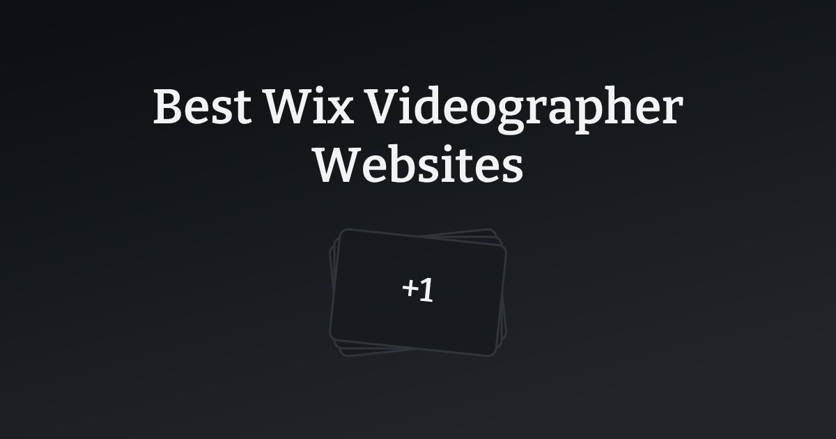 Best Wix Videographer Websites with count
