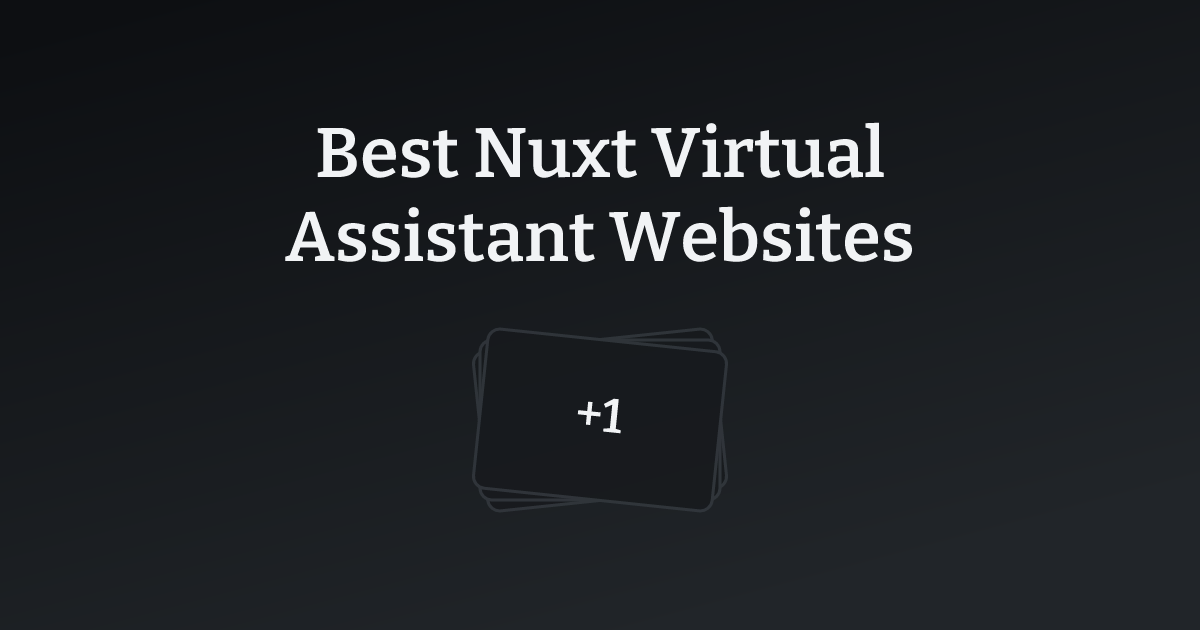 Best Nuxt Virtual Assistant Websites with count