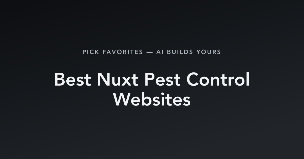 Best Nuxt Pest Control Websites with count
