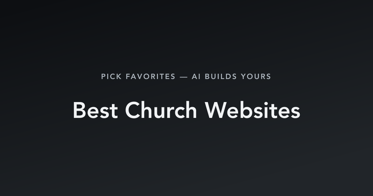 Best Church Websites with count
