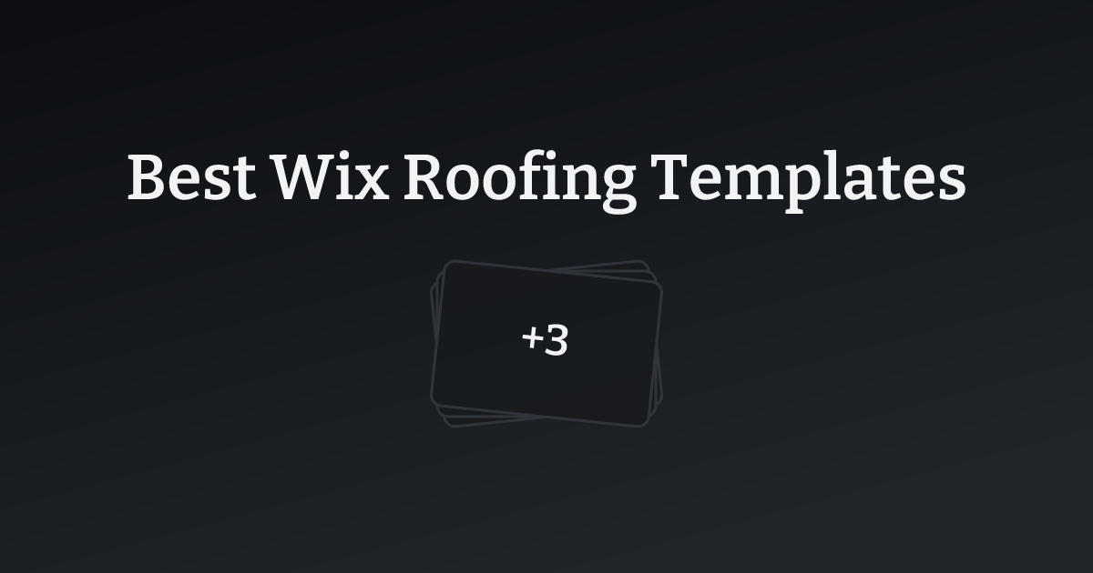 Best Wix Roofing Templates with count