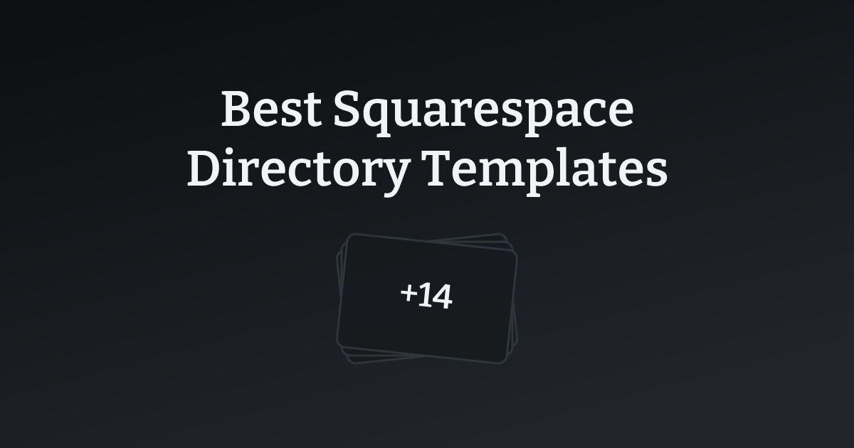 Best Squarespace Directory Templates with count